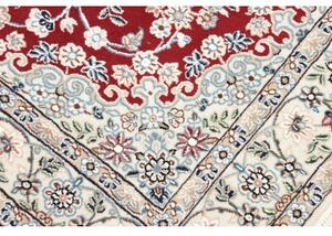 Tappeto Nain 9la Medaglione Floreale Rosso Avorio 100x152 Cm