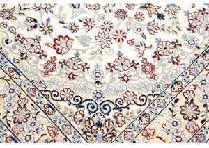 Tappeto Nain 9la Medaglione Floreale Avorio Blu 130x220 Cm