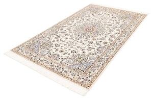 Tappeto Nain 9la Medaglione Floreale Avorio Blu 132x208 Cm