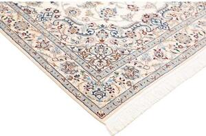 Tappeto Nain 9la Medaglione Floreale Avorio Blu 150x237 Cm