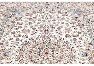 Tappeto Nain 9la Medaglione Floreale Avorio Blu 135x210 Cm