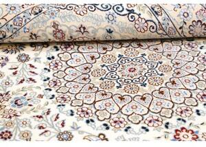 Tappeto Nain 9la Medaglione Floreale Avorio Blu 130x220 Cm