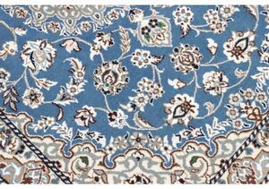 Tappeto Nain 9la Medaglione Floreale Azzurro Avorio 93x132 Cm