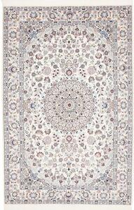 Tappeto Nain 9la Medaglione Floreale Avorio Blu 135x210 Cm