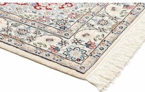 Tappeto Nain 9la Medaglione Floreale Rosso Avorio 100x152 Cm