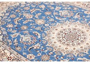 Tappeto Nain 9la Medaglione Floreale Blu Avorio 135x227 Cm