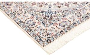 Tappeto Nain 9la Medaglione Floreale Avorio Blu 135x210 Cm
