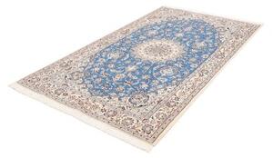 Tappeto Nain 9la Medaglione Floreale Blu Avorio 135x227 Cm