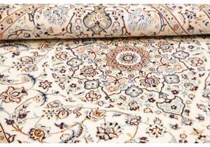 Tappeto Nain 9la Medaglione Floreale Avorio Blu 132x208 Cm