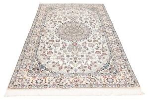 Tappeto Nain 9la Medaglione Floreale Avorio Blu 130x220 Cm
