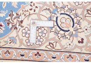 Tappeto Nain 9la Medaglione Floreale Celeste Avorio 153x233 Cm