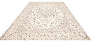 Tappeto Nain 9la Medaglione Floreale Avorio Blu 256x355 Cm