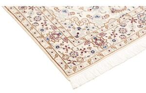 Tappeto Nain 9la Medaglione Floreale Avorio Blu 125x210 Cm