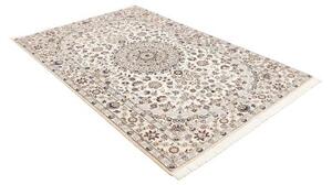 Tappeto Nain 9la Medaglione Floreale Avorio Blu Polvere 130x213 Cm
