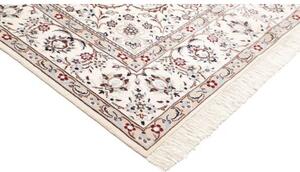 Tappeto Nain 9la Medaglione Floreale Avorio Blu Scuro 208x312 Cm