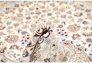 Tappeto Nain 9la Medaglione Floreale Avorio Blu Polvere 130x213 Cm