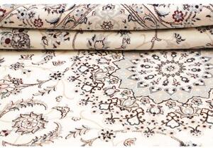 Tappeto Nain 9la Medaglione Floreale Avorio Blu Scuro 208x312 Cm