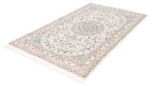 Tappeto Nain 9la Medaglione Floreale Avorio Bordeaux 130x210 Cm