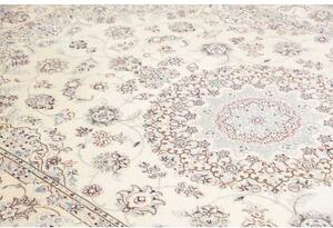 Tappeto Nain 9la Medaglione Floreale Avorio Blu 193x312 Cm