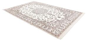 Tappeto Nain 9la Medaglione Floreale Avorio Blu Scuro 208x312 Cm
