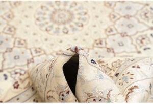 Tappeto Nain 9la Medaglione Floreale Avorio Blu 256x355 Cm