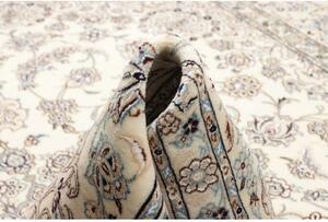 Tappeto Nain 9la Medaglione Floreale Avorio Blu 246x360 Cm