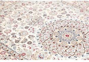 Tappeto Nain 9la Medaglione Floreale Avorio Bordeaux 130x210 Cm