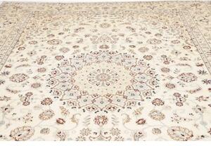 Tappeto Nain 9la Medaglione Floreale Avorio Blu 256x355 Cm