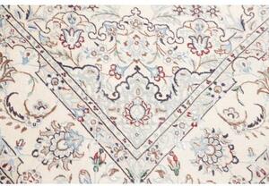 Tappeto Nain 9la Medaglione Floreale Avorio Blu 193x312 Cm