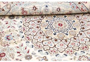 Tappeto Nain 9la Medaglione Floreale Avorio Bordeaux 130x210 Cm