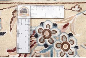 Tappeto Nain 9la Medaglione Floreale Avorio Blu 250x342 Cm