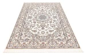 Tappeto Nain 9la Medaglione Floreale Avorio Blu 135x210 Cm