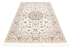 Tappeto Nain 9la Medaglione Floreale Avorio Blu 125x210 Cm