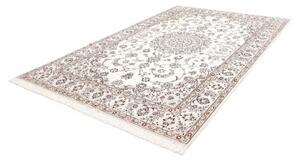 Tappeto Nain 9la Medaglione Floreale Avorio Blu Scuro 208x312 Cm