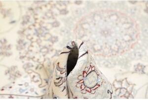 Tappeto Nain 9la Medaglione Floreale Avorio Blu 193x312 Cm