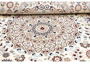 Tappeto Nain 9la Medaglione Floreale Avorio Blu Polvere 130x213 Cm