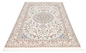 Tappeto Nain 9la Medaglione Floreale Avorio Bordeaux 130x210 Cm