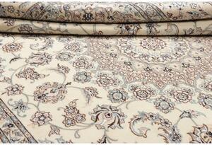 Tappeto Nain 9la Medaglione Floreale Avorio Blu 246x360 Cm