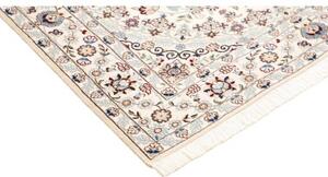 Tappeto Nain 9la Medaglione Floreale Avorio Blu Polvere 130x213 Cm
