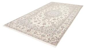 Tappeto Nain 9la Medaglione Floreale Avorio Blu 193x312 Cm