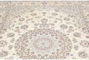 Tappeto Nain 9la Medaglione Floreale Avorio Blu 193x312 Cm