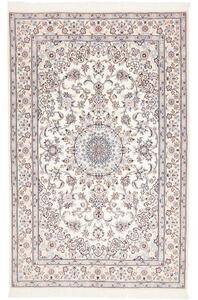 Tappeto Nain 9la Medaglione Floreale Avorio Blu 135x210 Cm