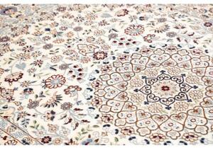 Tappeto Nain 9la Medaglione Floreale Avorio Blu Polvere 130x213 Cm