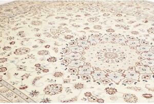 Tappeto Nain 9la Medaglione Floreale Avorio Blu 256x355 Cm
