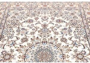 Tappeto Nain 9la Medaglione Floreale Avorio Blu 135x210 Cm