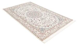Tappeto Nain 9la Medaglione Floreale Avorio Bordeaux 130x210 Cm
