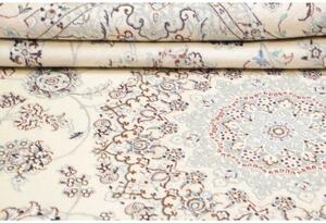 Tappeto Nain 9la Medaglione Floreale Avorio Blu 193x312 Cm
