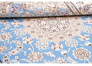 Tappeto Nain 9la Medaglione Floreale Celeste Avorio 153x233 Cm