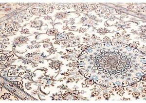 Tappeto Nain 9la Medaglione Floreale Avorio Blu 135x210 Cm
