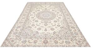 Tappeto Nain 9la Medaglione Floreale Avorio Blu 193x312 Cm